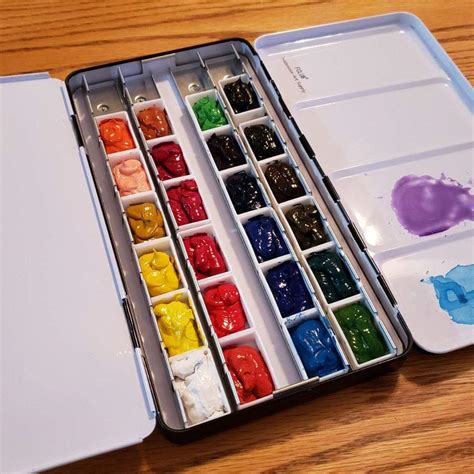 metal watercolor palette box empty full pan|metal watercolor palette.